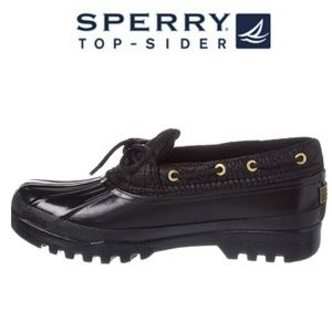 ⬇️Sperry Topsiders Boot Shoe Duck Blk Sz 9